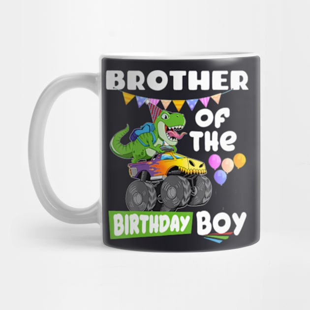 Brother Of The Birthday Boy Rex Dinosaur Monster Truck by Zoe Hill Autism